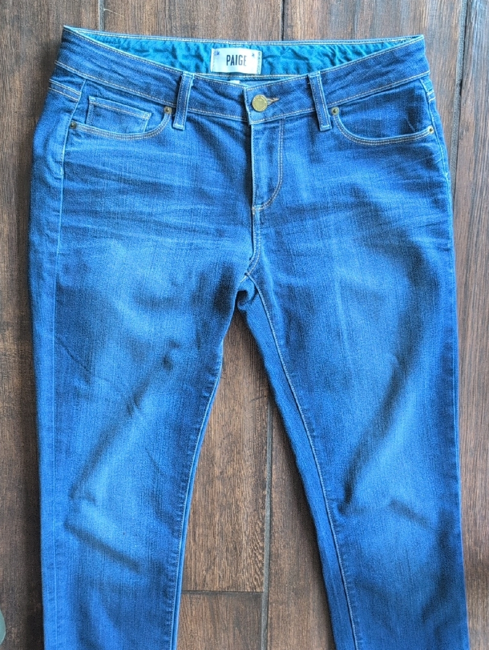 Paige Jimmy Jimmy Skinny Dark Wash Denim Jeans - Women's 27 - Picture 2 of 7